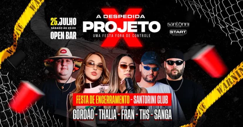 PROJETO X - FESTA DE ENCERRAMENTO DA SANTORINI